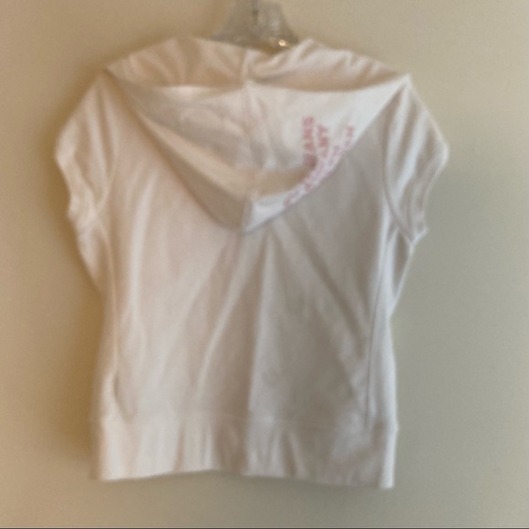 Polo Jeans Company White Lightweight Branded Short-Sleeved Zip-Up w/Hood Size M - Picture 4 of 6